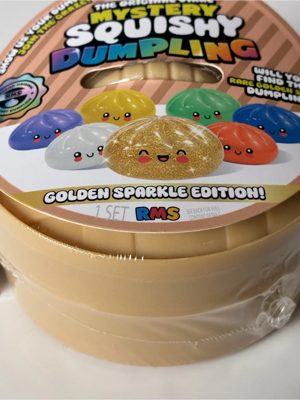 RMS Mystery Squishy Dumpling - Golden Sparkle Edition (Gold Confirmed) Unopened